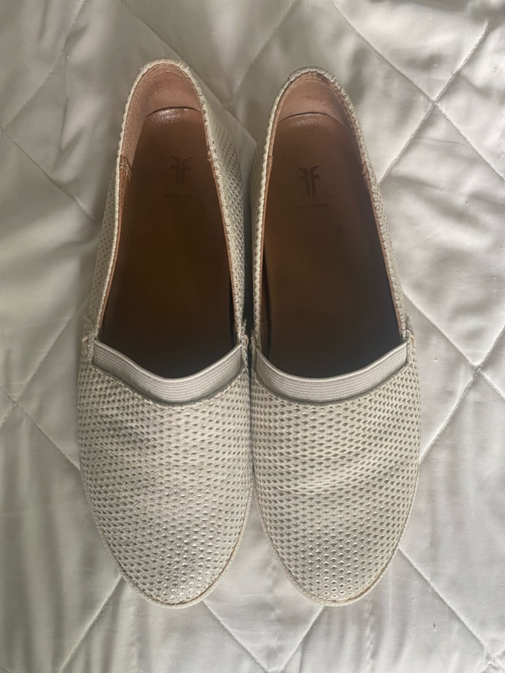 Frye Melanie Cream Slip-On Mesh